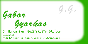 gabor gyorkos business card
